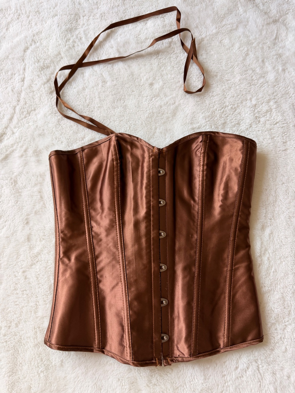 Brown Satin Corset